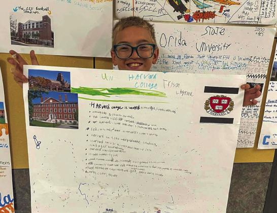 Sixth graders research higher education options