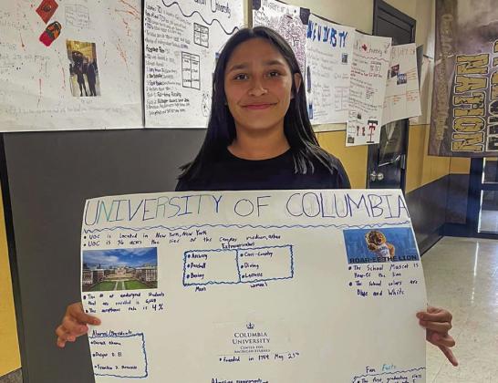 Sixth graders research higher education options