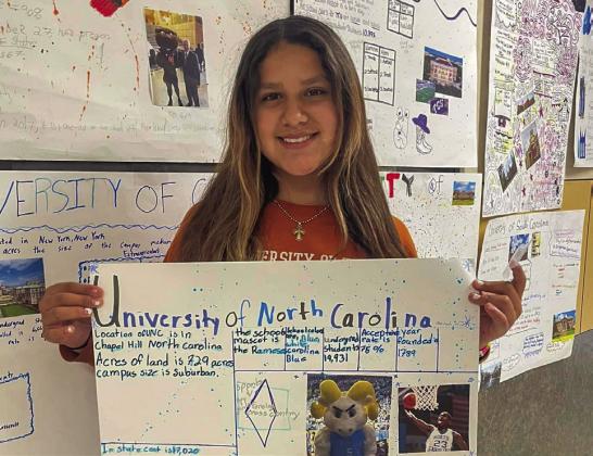 Sixth graders research higher education options