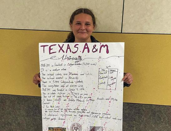 Sixth graders research higher education options