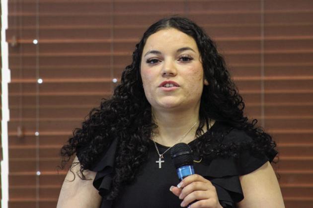 Senior Alexis Garza, a graduation cords recipient, reminisces on her high school career in Family, Career and Community Leaders of America (FCCLA). “My advisors, Ms. [Amy] Detwiler and Mr. [Jeffrey] Collins have helped me grow and overcome many obstacles and have been there for me during tough times,” Garza said. “I cannot thank the both of them enough for how much they have done for me.”