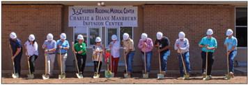 Childress Regional Medical Center breaks ground on the Charlie and Diane Mashburn Infusion Center Friday, Sept. 8. The Red River Sun/Elizabeth Tanner