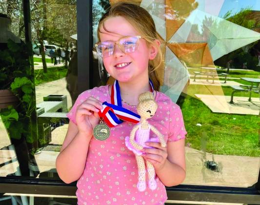 Childress Junior High School sixth-grader Audrey Tracy earns a Platinum award at a Visual Arts Scholastic Event (VASE) competition Saturday, April 12 in Amarillo.