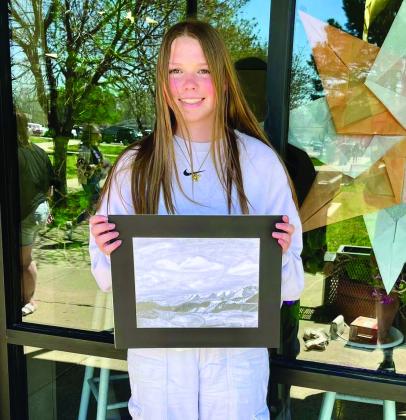 Childress Junior High School eighth-grader Katy Pierce competes at a Visual Arts Scholastic Event (VASE) competition Saturday, April 12 in Amarillo.