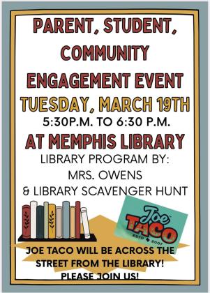 Memphis ISD,Memphis Public Library to host Library Scavenger Hunt