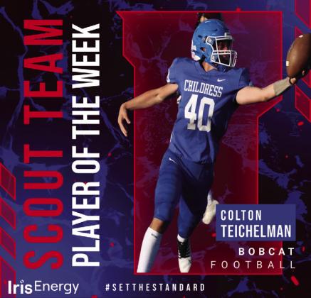 Bobcat Colton Teichelman is the Iris Energy Scout Team Player of the Week.