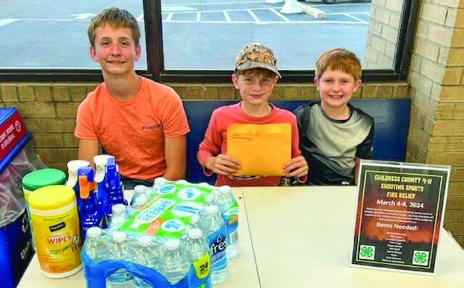 Childress County 4-H Shooting Sports Club extends helping hand to wildfire victims