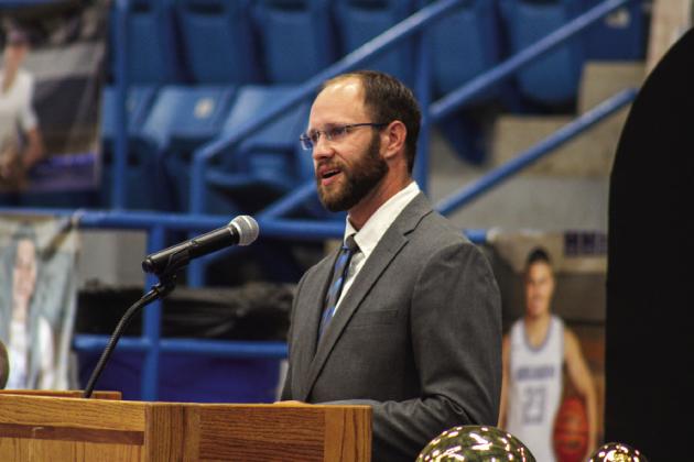 Childress Athletic Director Bo Helm welcomes the 20232024 All-Sports Banquet crowd Monday, May 20.