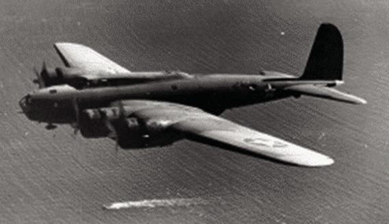 The B-17D Flying Fortress is exactly like the one Capt. Cherry piloted.