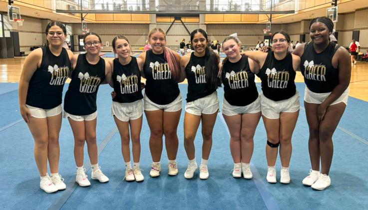 Memphis Middle School and Memphis High School cheerleaders attend a National Cheerleader Association (NCA) cheer camp Tuesday, June 3-Friday, June 6 at Texas Tech University in Lubbock. Memphis ISD