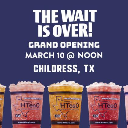Offering 26 flavors of world-famous iced tea, HTeaO is an Amarillo-based tea chain dedicated to providing ultra-premium tea, water and other related products, offering people with safe and healthy food choices in a fun and clean environment. Graphic Courtesy of HTeaO