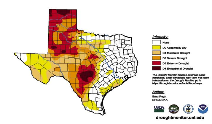 Childress County Commissioners revisited the recently enacted burn ban Monday, May 8, voting to keep the ban in action. Despite recent rains, Childress County remains in a category D3 Extreme Drought, according to the U.S. Drought Monitor. U.S. Drought Monitor