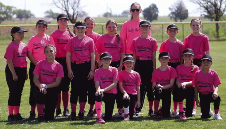 Coached by Molly Sims, 9-12-year-old softball players include Kaizley Byers, Calleigh Henard, Penelope Hernandez, Briley Holton, Brynlee Holton, Presley Kemp, Sara Morris, Hadlee Patterson, Peyton Roberson, Quinn Roberson, Raylie Sims, Juliet Solis, Berkeley Ward.