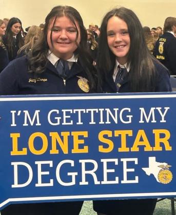 Area FFA members receive Lone Star Degrees