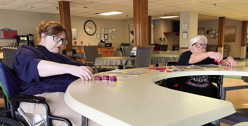 A favorite pastime of Wellington Care Center residents, the activity department provides the opportunity to play bingo last Monday, Aug. 15 in the dining room. Courtesy Photos