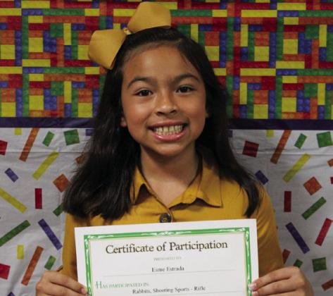 Esme Estrada participated in Rabbits and Shooting Sports – Rifle.