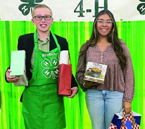 From left: Broden Henry, second place; Emily Dominguez, first place.