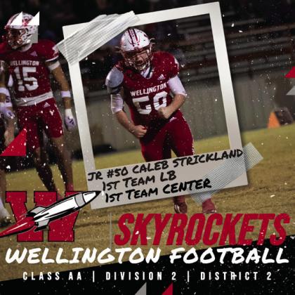 Caleb Strickland, Junior, First Team Center and Linebacker