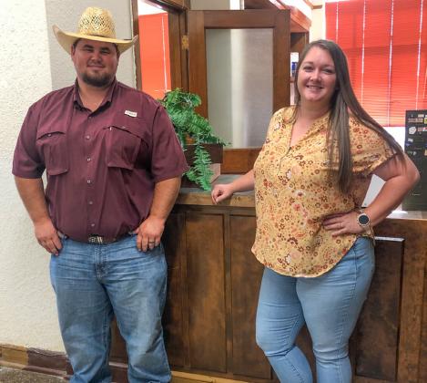 Collingsworth County Extension Agent Kenny Patterson and Program Assistant Paige Owen prepare for a busy day in their new office near the north entrance of the Collingsworth County Courthouse. Formerly the Collingsworth County Appraisal District, both office staff can utilize the space better by swapping locations. For more information, call Collingsworth Extension Service at 806-447-2313. The Red River Sun/Bev Odom