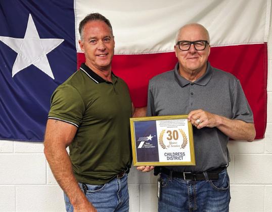 TxDOT Childress District presents service awards