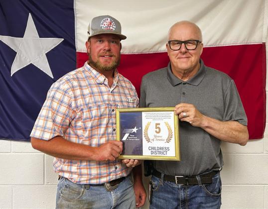 TxDOT Childress District presents service awards