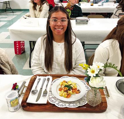 Childress County 4-Her Emily Dominguez recently competes at the District 3 Food Show.