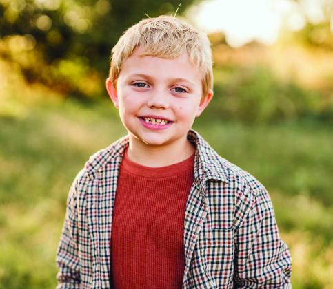 Quade Brooks, 7, is the son of Jacob and Alisha Weatherly, of Wellington, grandson of David and Jeannie Rogers, of Tulia, and Quincy and Cindy Weatherly, of Wellington, and great-grandson of the late Joann Blunkall, of Paonia, Colo., Delores and Mel Billington, of Lubbock, the late Bob Weatherly, of Wheeler, and the late Darrel Barham, of Freeport.
