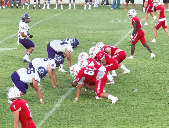 The Wellington Skyrockets fend off the Spearman Lynx in an 18-12 season-opening win Friday, Aug. 28, at Powell Field. INTREPID PHOTO / SHAUNA SALINAS