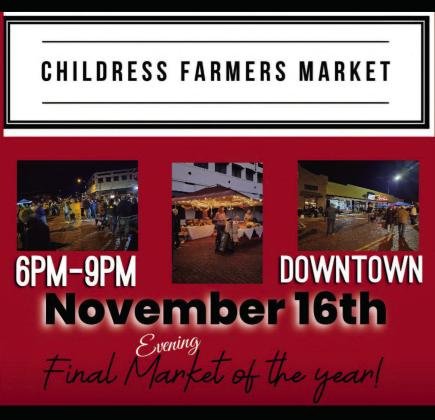Childress Farmers Market Finale this Saturday