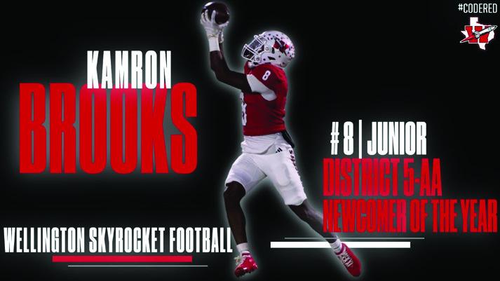 Kamron Brooks, Newcomer of the Year Wellington High School