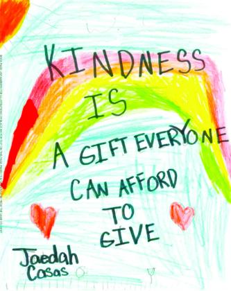 Austin Elementary School and Memphis Middle School Gifted and Talented students recently created kindness posters, which are currently for sale as light pole banners ($170) and yard signs ($10). “I’m very proud of our students,” Special Programs Director Victoria Davis said. “They did an amazing job.” To order artwork, visit Memphis ISD on Facebook and visit the available Google Docs order form link or contact Davis at vdavis@memphisisd.net. Courtesy Graphics