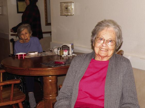 Cottage Village Assisted Living residents attend a Valentine’s Day party, hosted by the Rothwell Circle of United Women of Faith of Childress Methodist Church, Tuesday, Feb. 14. Photo by Grace Holman