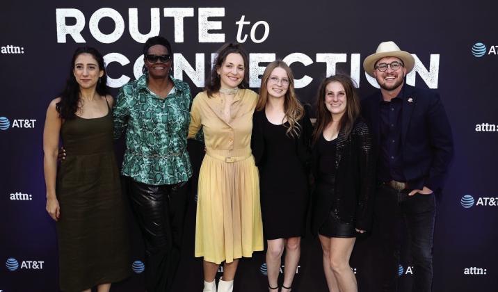 From left, story producer Dana Ballout, documentary subject Vicky Lewis, documentary filmmaker Eve Van Dyke, documentary subject Natalie Stephens, aunt Josephine Hawley and Senior Producer and Lemieux Company Executive Producer Wilson Lemieux gather for at a promotion event.