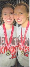 Freshman Bryn Phillips and junior Presley Kane take secondplaceingirls’doubles at the recent competition. Coach Amy Inman directed the Wellington Tennis Tournament.