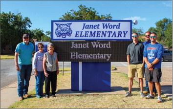 Childress Elementary unveils new digital marquee in honor of former Principal Janet Word