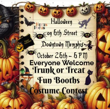 Memphis Chamber of Commerce’s Halloween on 6th Street this Saturday