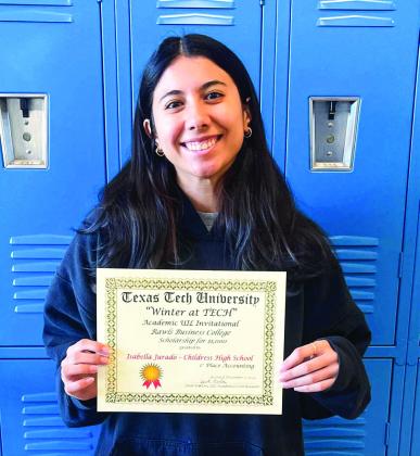 Childress’ Jurado receives  Winter at Tech scholarship