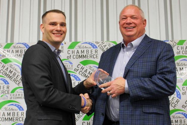 Chad Holland is the 2025 Man of the Year, awarded during the 2025 Childress Chamber of Commerce Banquet Awards Ceremony Monday, Feb. 16 at the Mashburn Event Center.