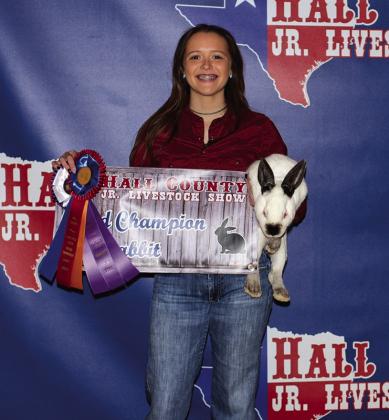 Haydin Martin, Grand Champion Rabbit Photos Courtesy of Hall County Jr. Livestock Show Association