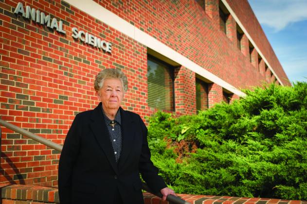 Bradley 3 Ranch’s Minnie Lou Bradley accepts the Oklahoma State University (OSU) Distinguished Alumni Award. OSU Alumni Relations