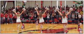 The community comes out to support the Wellington Skyrocket homecoming court, football team and cheerleaders.