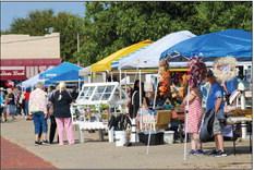 Attendees shop over 40 vendor booths during the 88th Annual Hall County Picnic, which took place Saturday, Sept. 16 on the square in downtown Memphis.