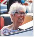 BettyAnnMorris,accompanied by her sister, Alice Kay Roden, represents their mother, the late Johnnie Sue Byars Young, 2023 Hall County Picnic Association Parade Marshall, during the 88th Annual Hall County Parade.