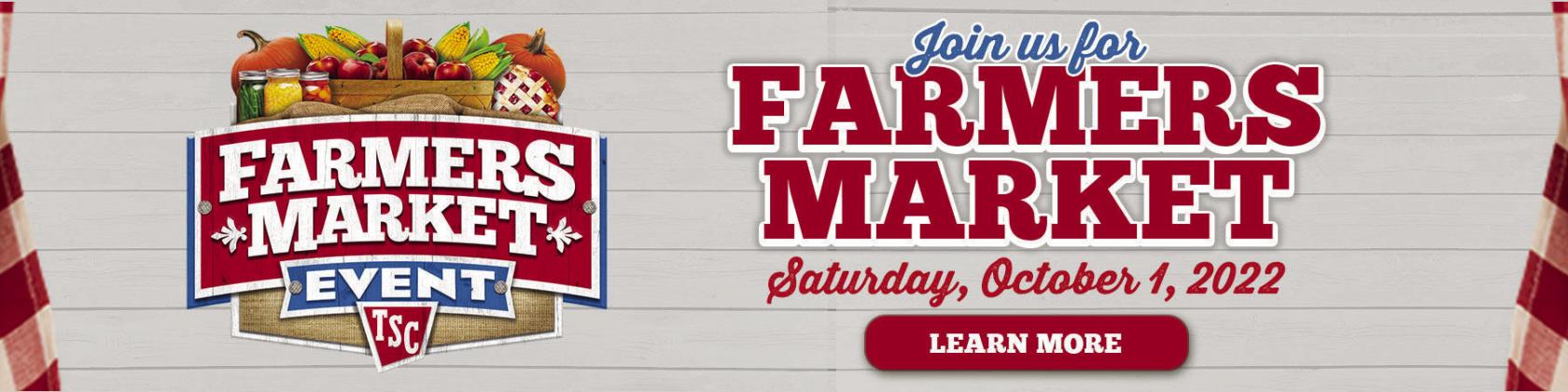 Tractor Supply Company will host a Farmers Market from 9 a.m. to 3 p.m. this Saturday, Oct. 1. Courtesy Graphic