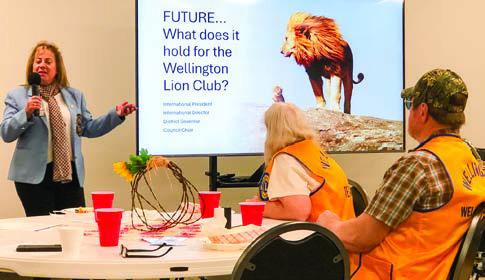 In summary, District 2-T1 Governor Deanna Porter predicts a bright future for Wellington Lions Club, encouraging the membership to reach for an office at a higher level, including Council Chair, District Governor, International Director or even International President.