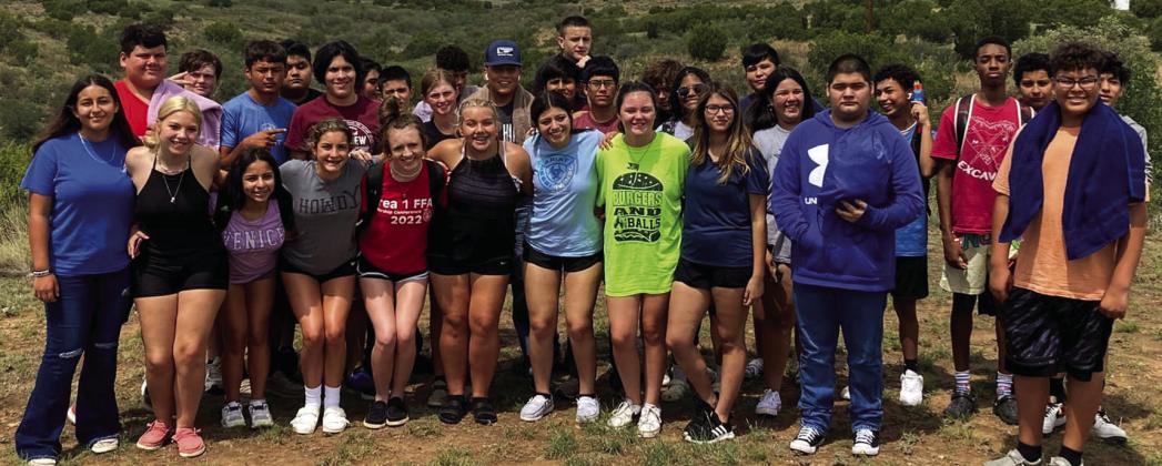 Memphis Independent School District (ISD) students, including 32 freshmen, attend Greenbelt District Greenhand Camp, an event designed for first-year FFA members, Tuesday, Aug. 30 in Roaring Springs. Photo Courtesy of Memphis ISD