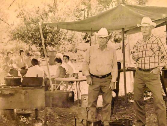 Cooks prepare the Hall County Reunion meal. Photos Courtesy of the Collection of John R. Ballew