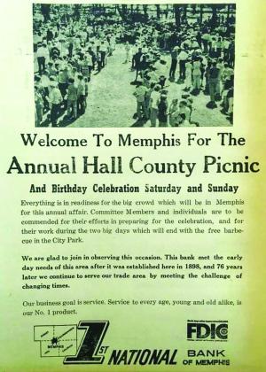 An advertisement for the Annual Hall County Picnic.