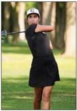 Childress’ Elena Jurado takes a swing at the UIL Class 3A Girls’ Golf State Tournament at Lions Municipal Golf Course in Austin. Photos Courtesy of University Interscholastic League