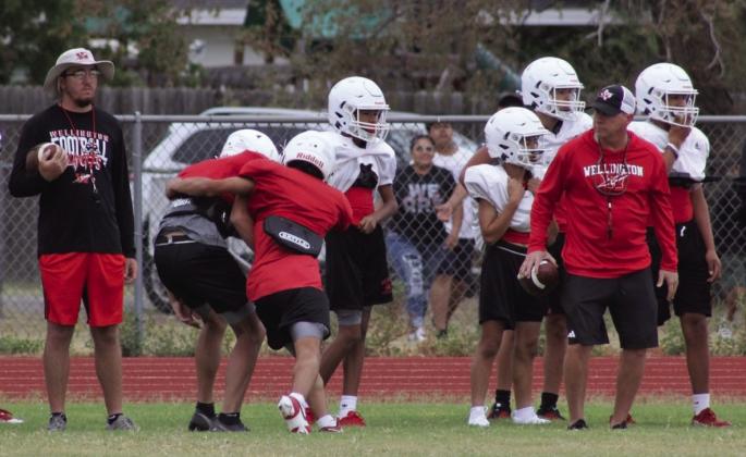 Wellington seniors, teammates put on pads for Rocket Pride